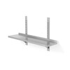 Verstelbare enkele wandplank met 2 beugels  HENDI  1200x300x H 600mm