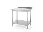 Table murale avec etagere   vissee  profondeur 600 mm  HENDI  Profi Line  800x600x H 850mm