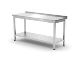 Wandtafel met plank   geschroefd  diepte 600 mm  HENDI  Profi Line  1600x600x H 850mm