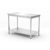 Centrale tafel met plank   geschroefd  diepte 600 mm  HENDI  Profi Line  1200x600x H 850mm