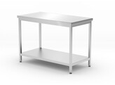 Centrale tafel met plank   geschroefd  diepte 600 mm  HENDI  Profi Line  1200x600x H 850mm