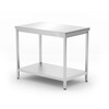 Table centrale avec etagere   vissee  profondeur 600 mm  HENDI  Profi Line  1400x600x H 850mm