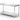 Table centrale avec etagere   vissee  profondeur 600 mm  HENDI  Profi Line  1600x600x H 850mm