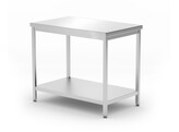 Centrale tafel met plank   geschroefd  diepte 600 mm  HENDI  Profi Line  1800x600x H 850mm