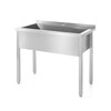 Table avec evier simple   soudee  HENDI  Profi Line  1000x600x H 850mm
