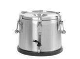 Conteneur isotherme portable   avec robinet  HENDI  Profi Line  25L  Argent   330x H 430mm