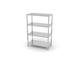 Rack de stockage avec 4 etageres pleines   visse  HENDI  Kitchen Line  1000x400x H 1800mm