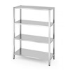 Rack de stockage avec 4 etageres pleines   visse  HENDI  Kitchen Line  1200x500x H 1800mm