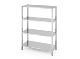 Rack de stockage avec 4 etageres pleines   visse  HENDI  Kitchen Line  1200x500x H 1800mm