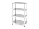 Rack de stockage avec 4 etageres pleines   visse  HENDI  Kitchen Line  1000x600x H 1800mm