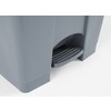 Poubelle a pedale  AmerBox  68L  Gris clair  490x410x H 660mm