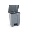 Poubelle a pedale  AmerBox  68L  Gris clair  490x410x H 660mm