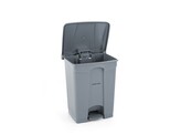 Poubelle a pedale  AmerBox  68L  Gris clair  490x410x H 660mm