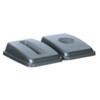 Deksel met opening voor 60L rechthoekige container  HENDI  Lichtgrijs  660x470x H 30mm