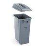 Smalle afvalbak  AmerBox  60L  Lichtgrijs  455x315x H 580mm