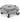 Trolley pour poubelle ronde  AmerBox  s installe sur 691038  Gris clair   455x H 165mm