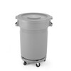 Trolley pour poubelle ronde  AmerBox  s installe sur 691038  Gris clair   455x H 165mm