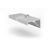 Hotte aspirante murale  inclinee  HENDI  Profi Line  avec eclairage LED  1200x700x H 450mm