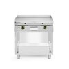 Plaque de cuisson a gaz  lisse  un meuble ferme 3 cotes  HENDI  Kitchen Line  10kW  800x700x H 900mm
