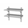 Dubbele wandplank  in hoogte verstelbaar  met 2 beugels  HENDI  1000x300x H 600mm