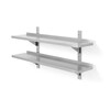 Dubbele wandplank  in hoogte verstelbaar  met 2 beugels  HENDI  1000x300x H 600mm