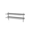 Dubbele wandplank  in hoogte verstelbaar  met 2 beugels  HENDI  1000x300x H 600mm