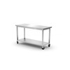 Table de travail mobile  avec etagere   vissee  HENDI  Kitchen Line  1200x600x H 850mm