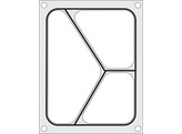 Traysealer matrix  HENDI  Driedelige container 227x178 mm