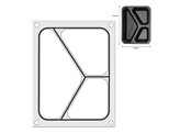 Traysealer matrix  HENDI  Driedelige container 227x178 mm