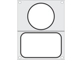 Matrice de scellage   HENDI  2 recipients  1x 178x113 mm  1x o115 mm 