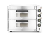 Pizza oven 2 kamers compact  HENDI  Zilver  230V/3000W  580x560x H 435mm