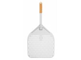 Pizzaschep vierkant geperforeerd met korte handgreep  HENDI  350x710mm