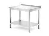 Wandtafel met plank   geschroefd  diepte 700 mm  HENDI  Profi Line  1000x700x H 850mm