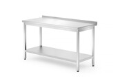 Wandtafel met plank   geschroefd  diepte 700 mm  HENDI  Profi Line  1400x700x H 850mm