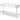 Wandtafel met plank   geschroefd  diepte 700 mm  HENDI  Profi Line  1800x700x H 850mm