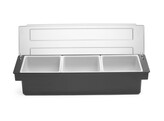 Boite a ingredients - 3 bacs  BarUp  Noir  480x150x H 100mm
