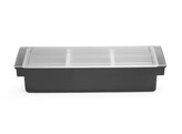 Boite a ingredients - 3 bacs  BarUp  Noir  480x150x H 100mm