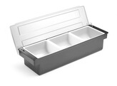 Boite a ingredients - 3 bacs  BarUp  Noir  480x150x H 100mm