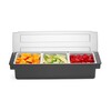 Boite a ingredients - 3 bacs  BarUp  Noir  480x150x H 100mm