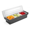 Boite a ingredients - 3 bacs  BarUp  Noir  480x150x H 100mm