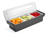 Boite a ingredients - 3 bacs  BarUp  Noir  480x150x H 100mm