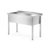 Tafel met enkele wasbak   gelast  diepte 700 mm  kamerhoogte 300 mm  HENDI  Profi Line  1000x700x H 850mm