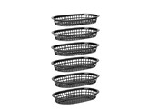 Paniers de service style fast-food  HENDI  Noir  6 u.  272x175x H 38mm