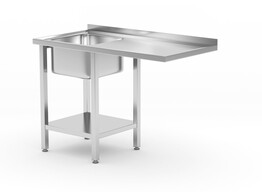 Spoeltafel met plank en ruimte voor onderbouwvaatwasser