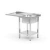 Table avec evier  espace pour lave-vaisselle et etagere  HENDI  Droit  1200x700x H 850mm