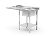 Table avec evier  espace pour lave-vaisselle et etagere  HENDI  Droit  1200x700x H 850mm
