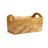 Boite a pain en bois d olivier  HENDI  245x198x H 194mm