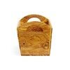 Boite a pain en bois d olivier  HENDI  245x198x H 194mm