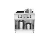 Inductiefornuis met 4 kookplaten  HENDI  400V/17000W  800x720x H 854mm