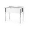 Tafel met enkele wasbak  zonder spatrand - geschroefd  diepte 600 mm  HENDI  Budget Line  800x600x H 850mm